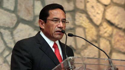 Alberto Reyes Vaca on the day of his appointment to the position of Public Safety Secretary for the State of Michoacán in May 2013.