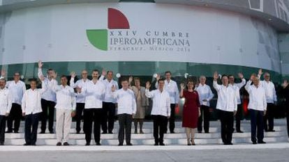 Dignitaries from Latin America and Spain gathered in Veracruz.