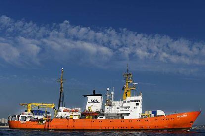 The ‘Aquarius’ rescue ship in a file photo.