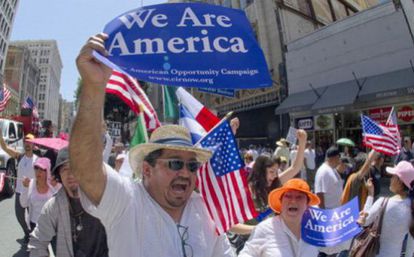A demonstration in Los Angeles in support of immigration reform in 2013.