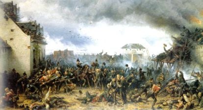 The Defence of Le Haye-Sainte by the King&#039;s German Legion by A. Northern.