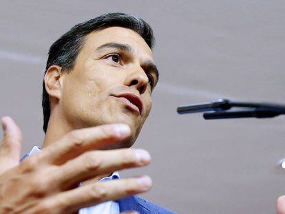 Socialist Party leader Pedro Sánchez in Congress on Wednesday.