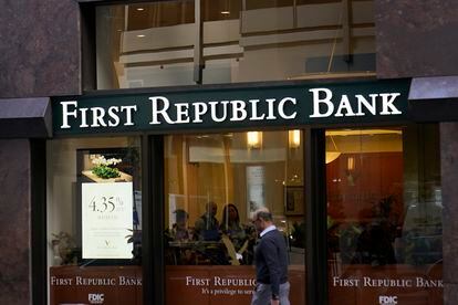A First Republic Bank branch in San Francisco on April 26, 2023.