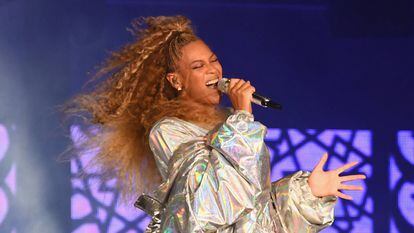 Beyoncé during a live performance.
