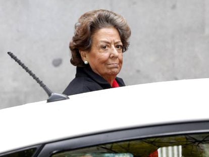Rita Barberá arriving at the Supreme Court on Monday.