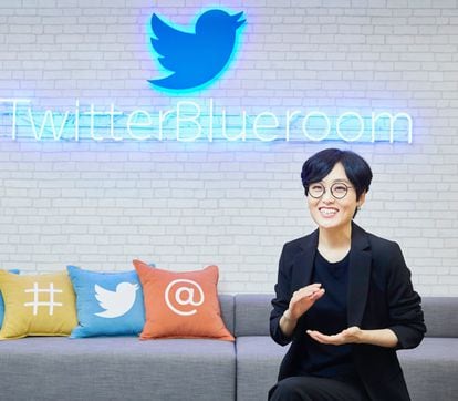  Kim Yeon Jeong at the Twitter offices in Seoul, South Korea.