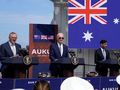 President Joe Biden speaks after meeting with British Prime Minister Rishi Sunak