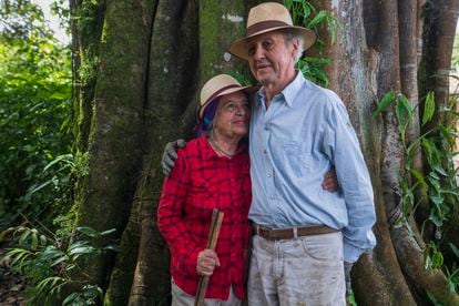 Floripe Cordoba and Siegfried Kussmaul at their protected forest on the outskirts of San Jose, Costa Rica, in 2022.