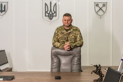 General Valerii Zaluzhnyi in his office in Kyiv last June.