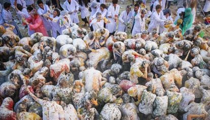 A hazing session at Granada University's School of Medicine.