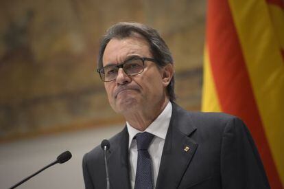 Artur Mas during his press conference.
