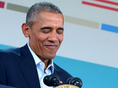 Barack Obama, durante la rueda de prensa en Rancho Mirage.