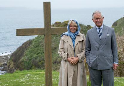 Charles and Camilla on a visit to Corrymeela Ballycastle on May 22, 2015 in Antrim, Northern Ireland.