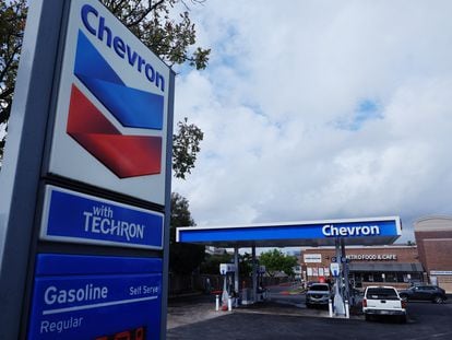 A Chevron gas station is seen in Austin, Texas, U.S., October 23, 2023.