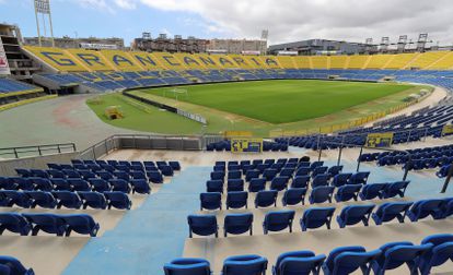 The Gran Canaria stadium, where the UD Las Palmas soccer team plays its official matches.