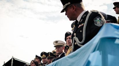 Members of the Argentine Armed Forces during a military parade in Buenos Aires, in a file photo.