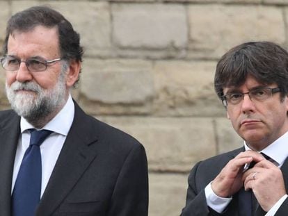 Spanish PM Mariano Rajoy and Catalan premier Carles Puigdemont.