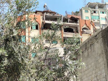 One of the homes targeted by Israeli aviation in Gaza City. 