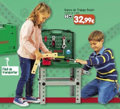A toy workbench in the catalogue.