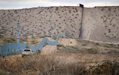 The fence along the US-Mexico border.
