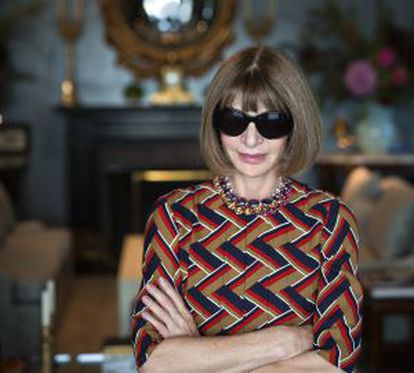 Anna Wintour, pictured in Madrid.