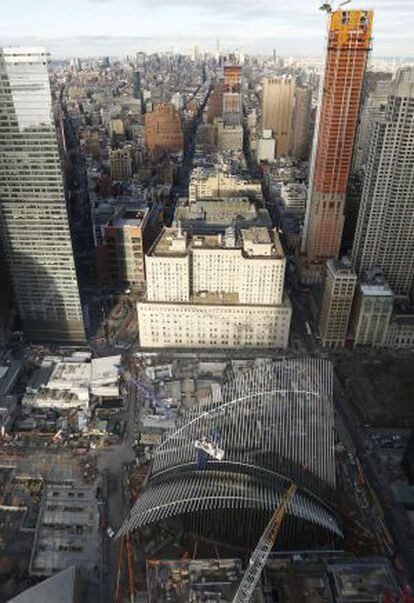 A view of Calatrava's project at Ground Zero in New York.