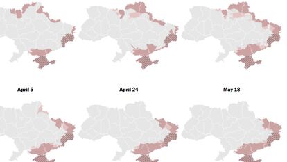 How the map of Ukraine has changed in three months of war