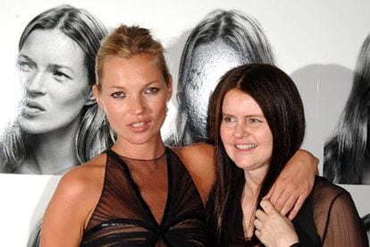 Kate Moss and Corinne Day in 2007 at an exhibition of Moss’s portraits at the National Portrait Gallery in London.