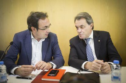 Josep Rull (left) and Artur Mas.