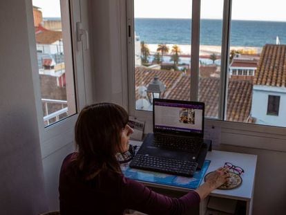 Many Spaniards have been working from home since mid-March, when a lockdown was imposed in a bid to curb the coronavirus outbreak.