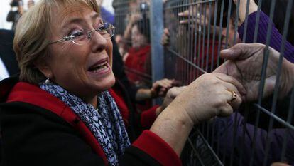Former President Michelle Bachelet arrives in Chile in March.
