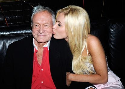 Hefner and his then-fiancee Crystal Harris celebrated his 85th birthday at a party at the Playboy club in Las Vegas in 2011.