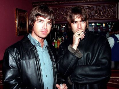 Noel (left) and Liam Gallagher when they formed Oasis in the mid-nineties.