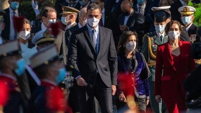 Spanish PM Pedro Sánchez at the National Day celebrations.