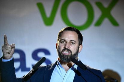 The leader of the far-right Vox part, Santiago Abascal.