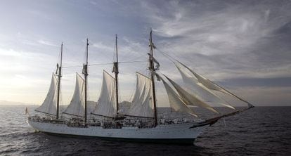 The navy training ship ‘Juan Sebastián Elcano,’ in a photo from 2007.