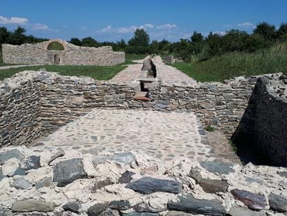 An aqueduct that provided water to Viminacium, a large Roman city south of the Danube, in modern-day Serbia.