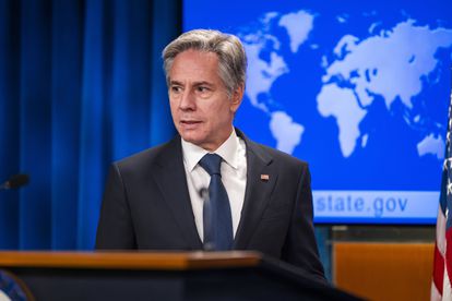 US Secretary of State Antony Blinken during a press conference in Washington, D.C., on August 15, 2023.