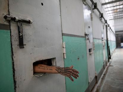 An inmate inside a prison in the province of Santa Fe (Argentina), in November 2021.