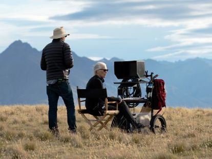 Director Jane Campion during the shooting of 'The Power of the Dog.'
