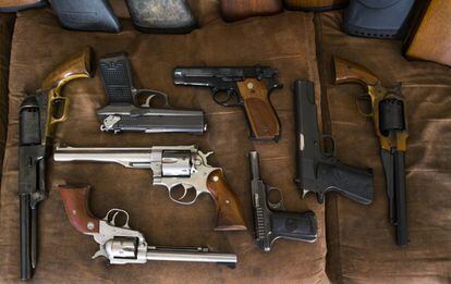 Scott Porter's pistols and revolvers, in Louisiana.