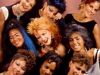 The song ‘Girls Just Want to Have Fun‘ was Cindy Lauper‘s first and biggest hit. Image from Sony Music.