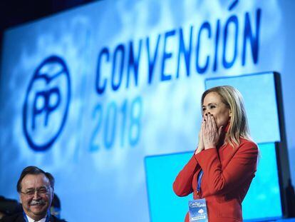 Madrid regional leader Cristina Cifuentes at the PP convention on Saturday.