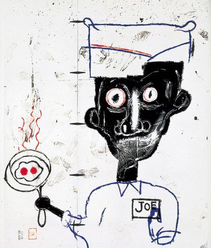 'Eyes and eggs' (1983), by Jean-Michel Basquiat.