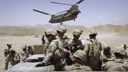 US troops deployed in Afghanistan in an image from 2006.