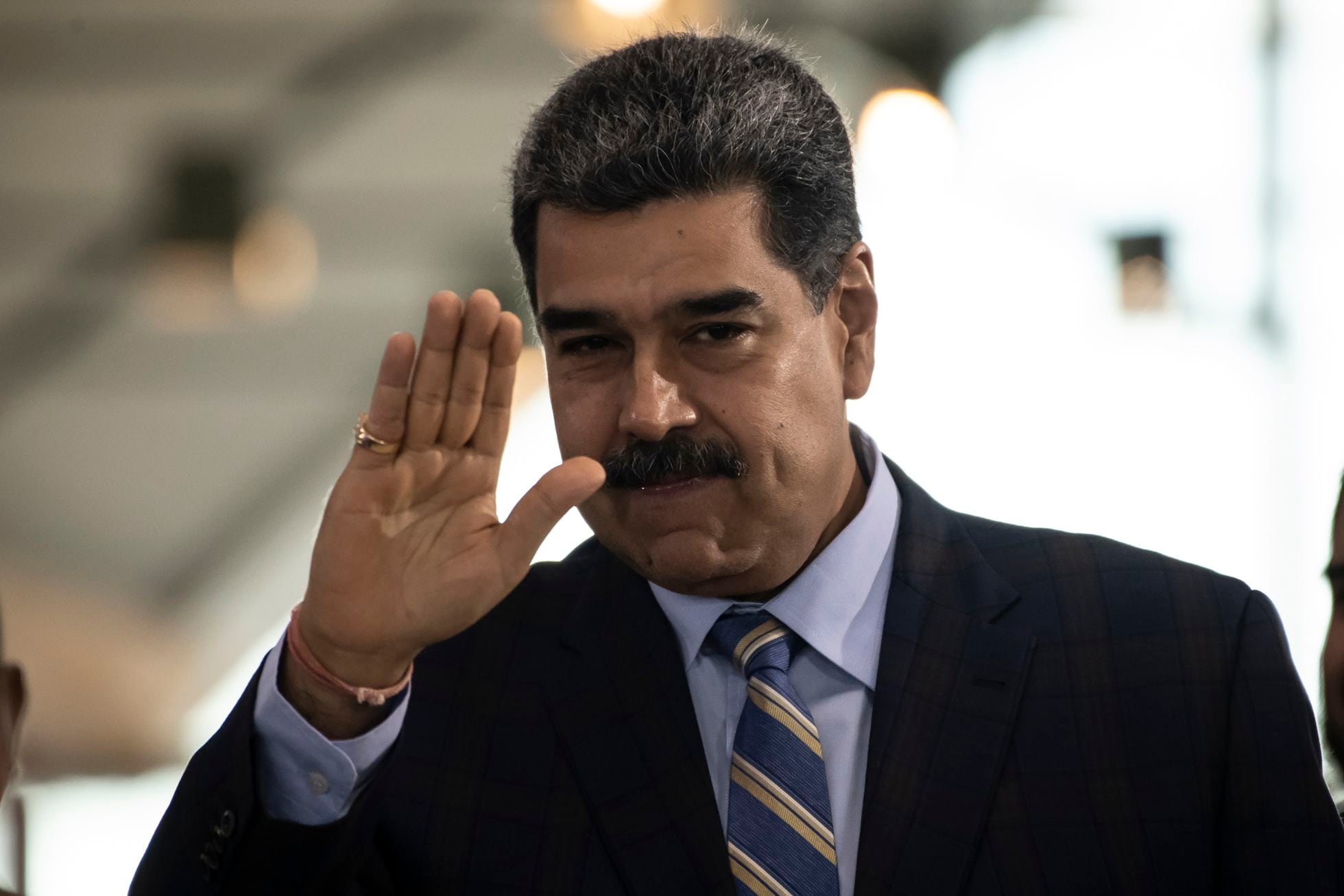 Nicolás Maduro arrives at a meeting with the ‘National Council of Productive Economy’ in Caracas, Venezuela. CARLOS BECERRA (GETTY IMAGES)