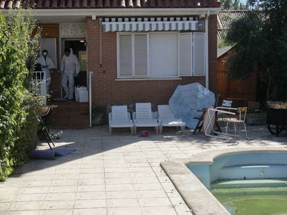The house in Guadalajara where the corpses were found.