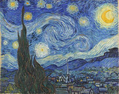 The painting ‘The Starry Night’ by Vincent van Gogh. 
