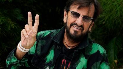 Ringo Starr poses for a portrait, Tuesday, Sept. 5, 2023, at the Sunset Marquis Hotel in West Hollywood, Calif., to promote his EP “Rewind Forward,” out October 13.