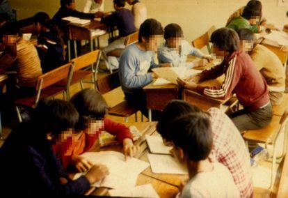 Students at Colegio Juan XXIII studying in one of the school’s classrooms.